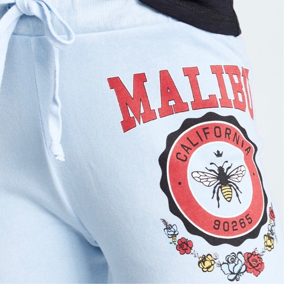🐝🆕 Wildfox ஐ Malibu Crest Sweatpants ஐ Blue - Picture 4 of 8